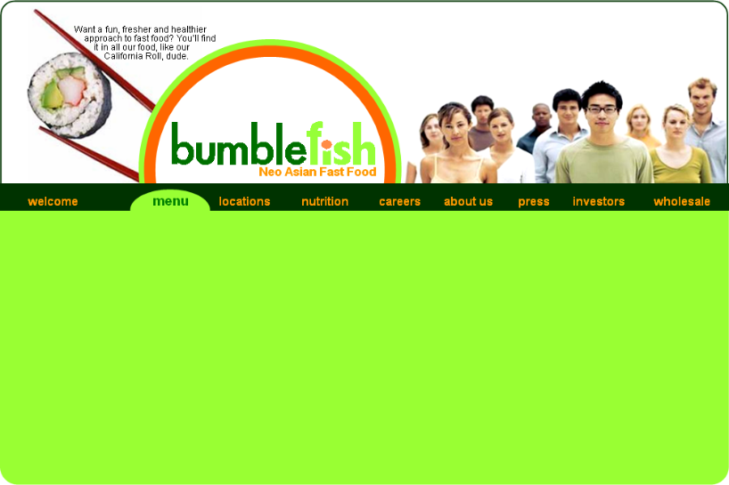 The Bumblefish menu